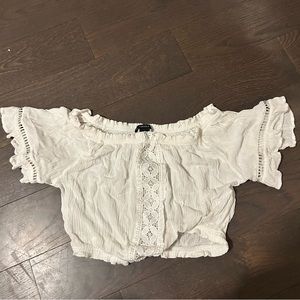 - Forever 21 white crop top